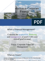 EM961 - Week 1 - Introduction To Corporate Finance (Ross Chapter 1)