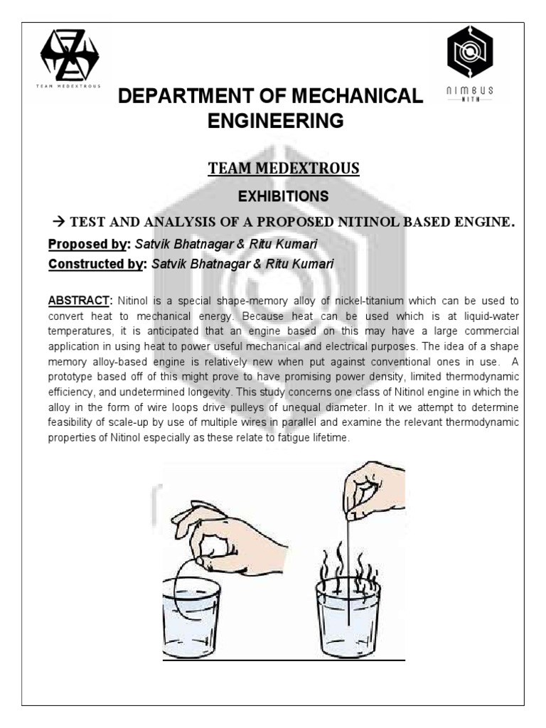 Nitinol Engine PDF Engines Heat