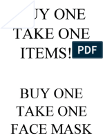 Buy One Take One