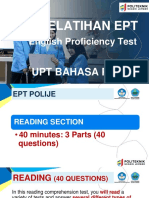 Pelatihan EPT 2021 - Reading Section