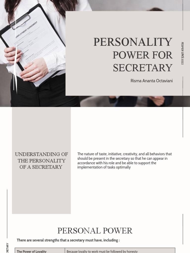 Personality Power of Secretary | PDF | Cognition | Social Psychology