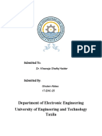 Department of Electronic Engineering University of Engineering and Technology Taxila