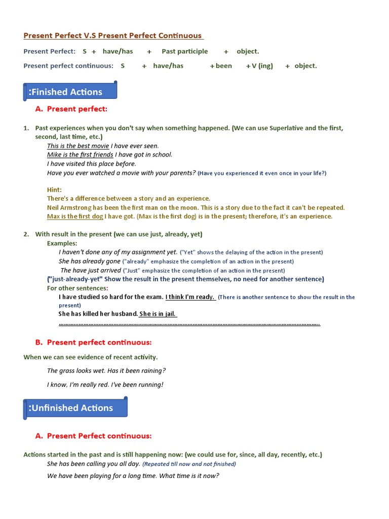 Perfect tenses | PDF | Perfect (Grammar) | Linguistics