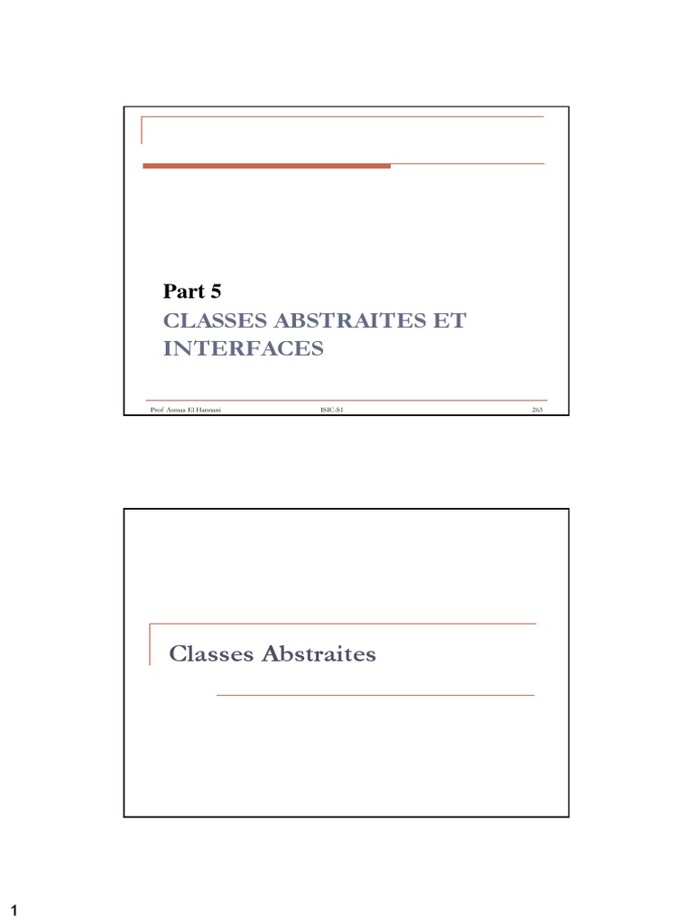 Classes Abstraites et Interfaces en Java | PDF | Classe (informatique ...