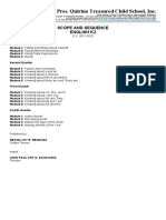 English K2 Scope and Sequence