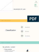 Sources of Law Classification