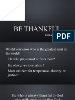 Be Thankful