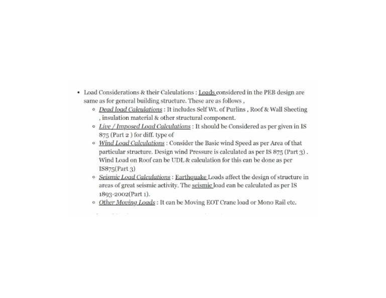 PEB Load Combinations | PDF