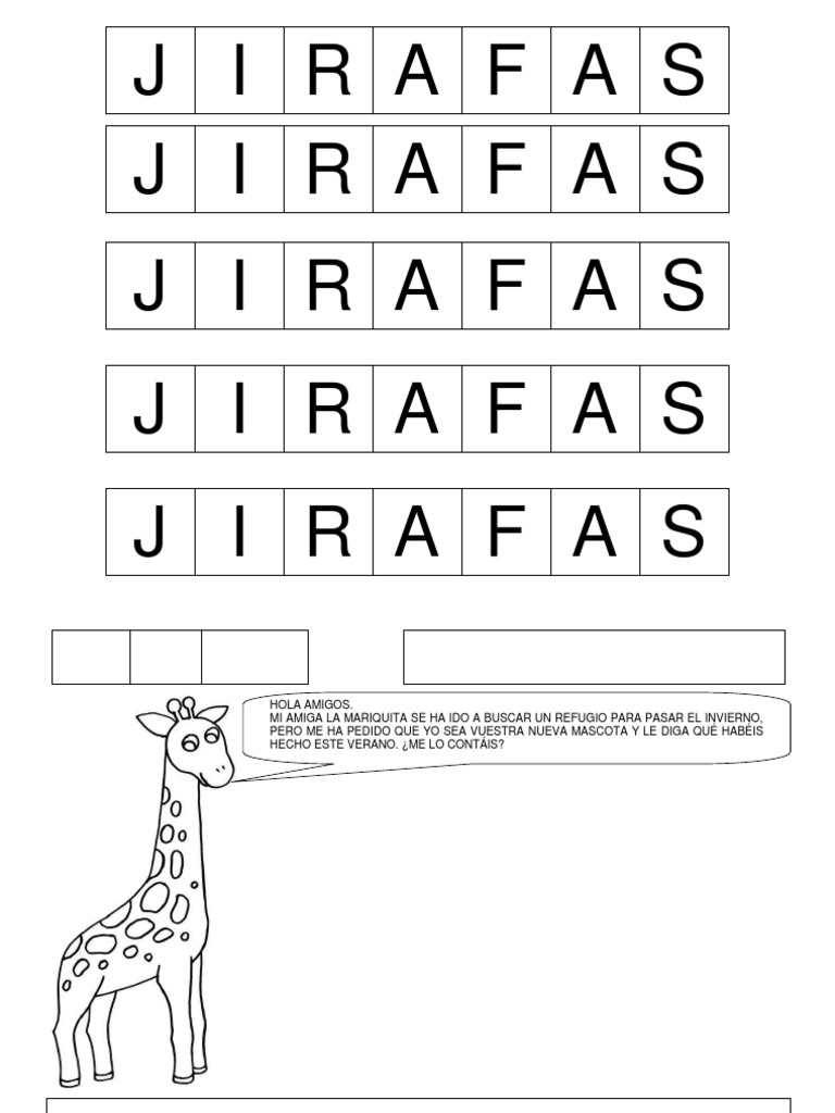 Actividades Didácticas sobre Jirafas | PDF | León