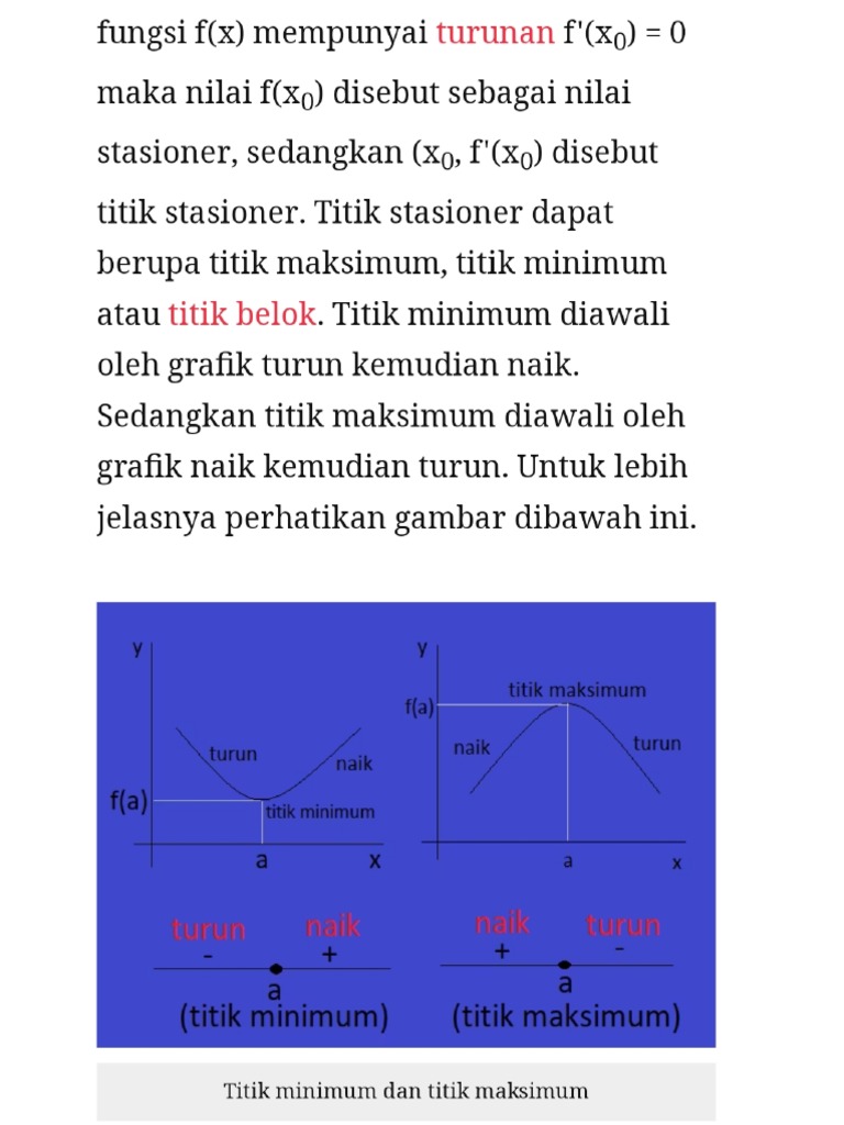 nilai stasioner pada interval y 3x2 6x 5 adalah