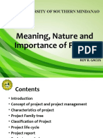 1 Meaning, Nature and Importance of Project