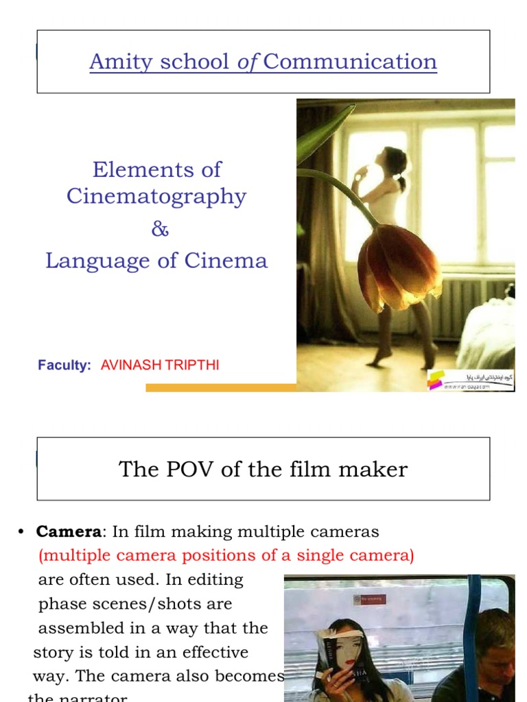 Elements of Cinematography PDF Filmmaking Entertainment
