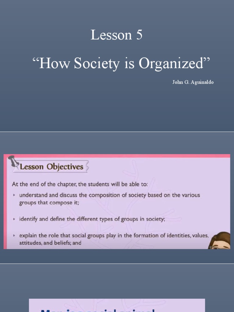 how society is organized essay brainly