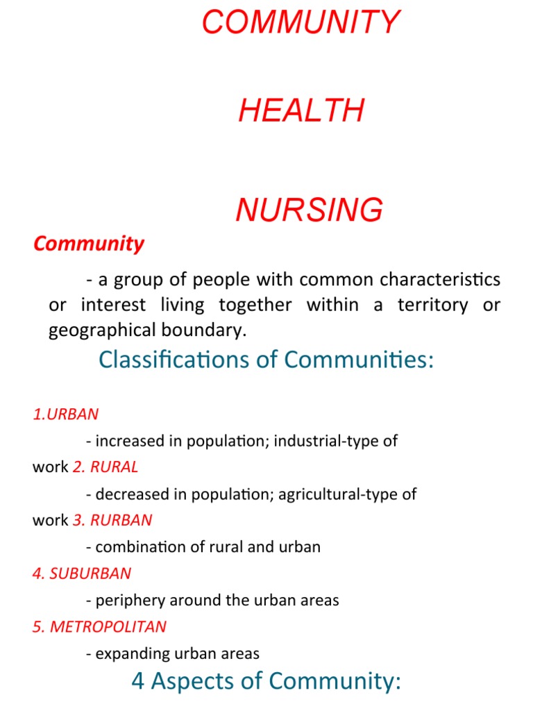 Four Levels of Clientele in CH Nursing | PDF | Combined Oral ...