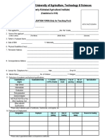 Teaching Post Form