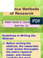 Advance Methods of Research