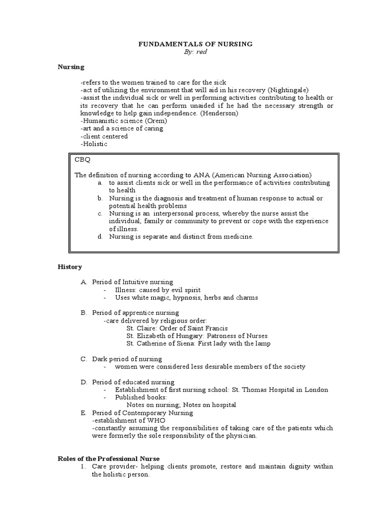 Fundamentals Of Nursing Pdf Medical Diagnosis Nursing