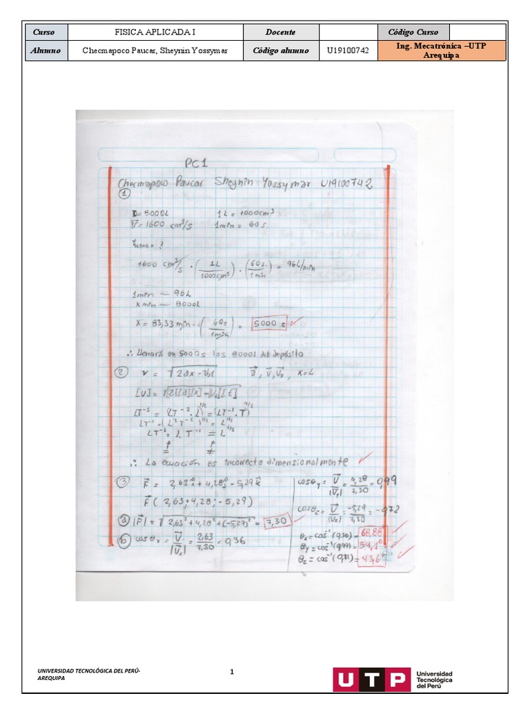 PC1 - Fisica I | PDF