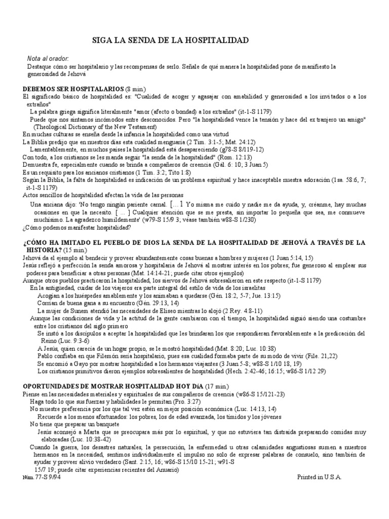 La senda de la hospitalidad cristiana | PDF | Jesús | Religiones ...
