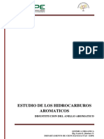 Estudio de Los Hidrocarburos Aromaticos - Disustitucion Del Benceno