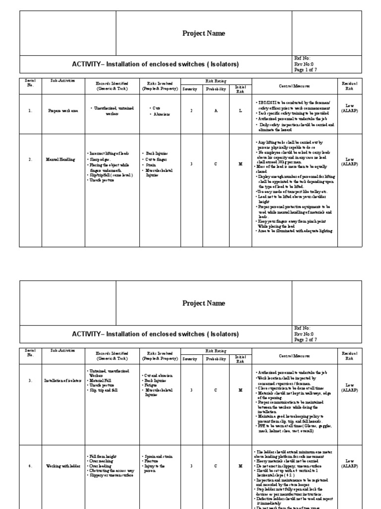 Office Risk Assessment Example | PDF | Safety