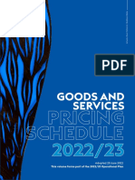 Goods and Services Pricing Schedule 2022 - 23 Adopted 29 - 06 - 2022