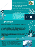 Acciones geológicas de las olas y corrientes marinas como agentes activos