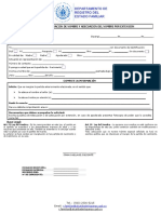 Formulario de Adecuacion de Nombre y Adecuacion Del Nombre Por Extension