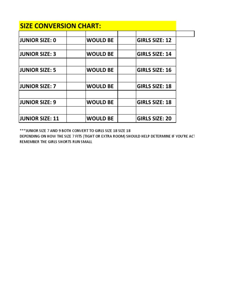 Conversion Chart PDF