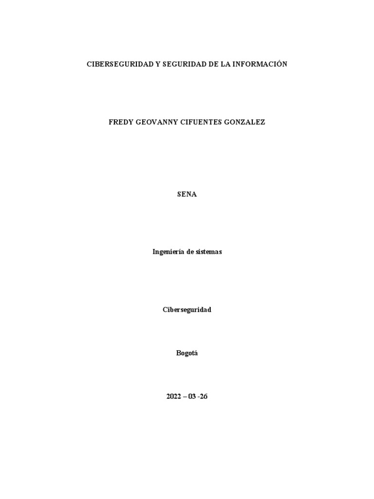 Ciberseguridad Y Seguridad De La Información Pdf La Seguridad