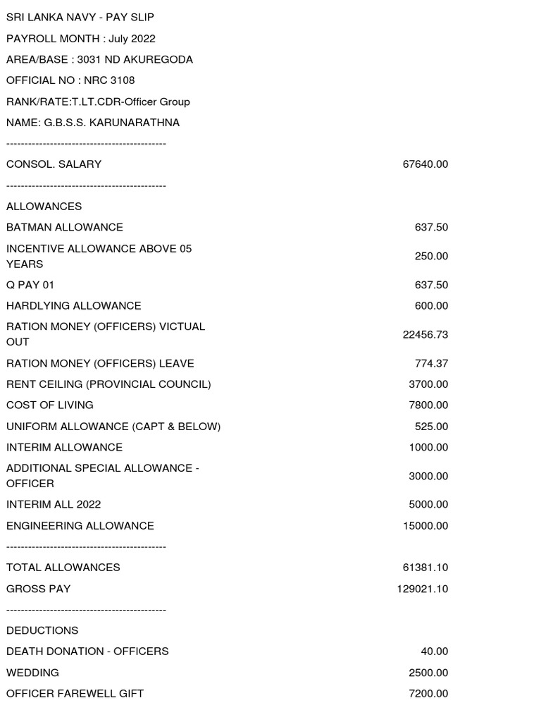 SLN E-Pay | PDF | Cost Of Living | Taxes