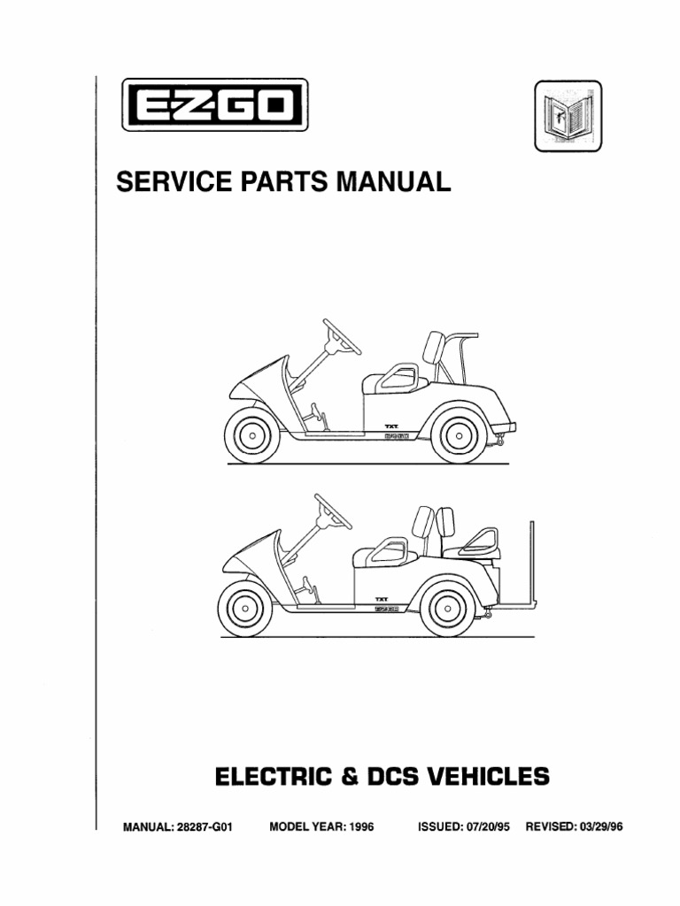1996 EZ GO TXT Electric Golf Cart Manual PDF