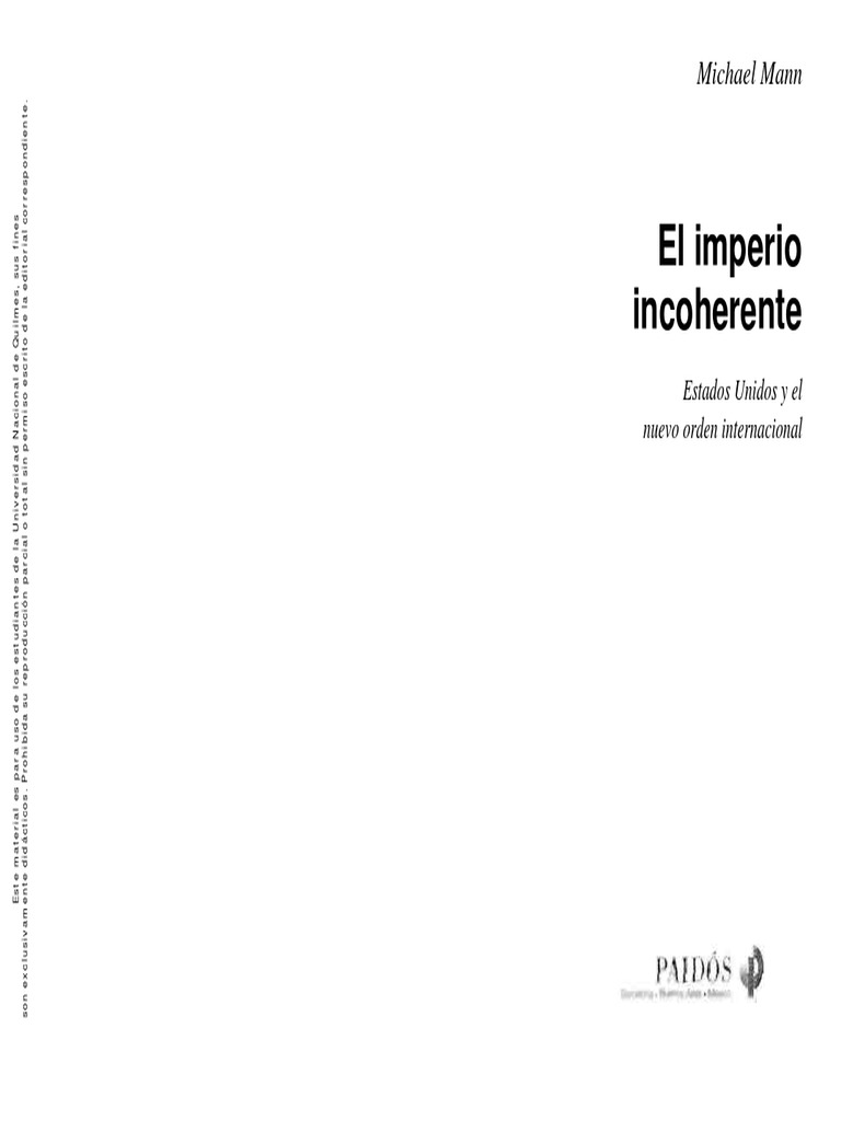 Mann - El Imperio Incoherente | PDF | Los Estados Unidos | George W. Bush