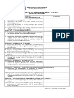 PPST Based Evaluation Sheet For Pre Service Teachers