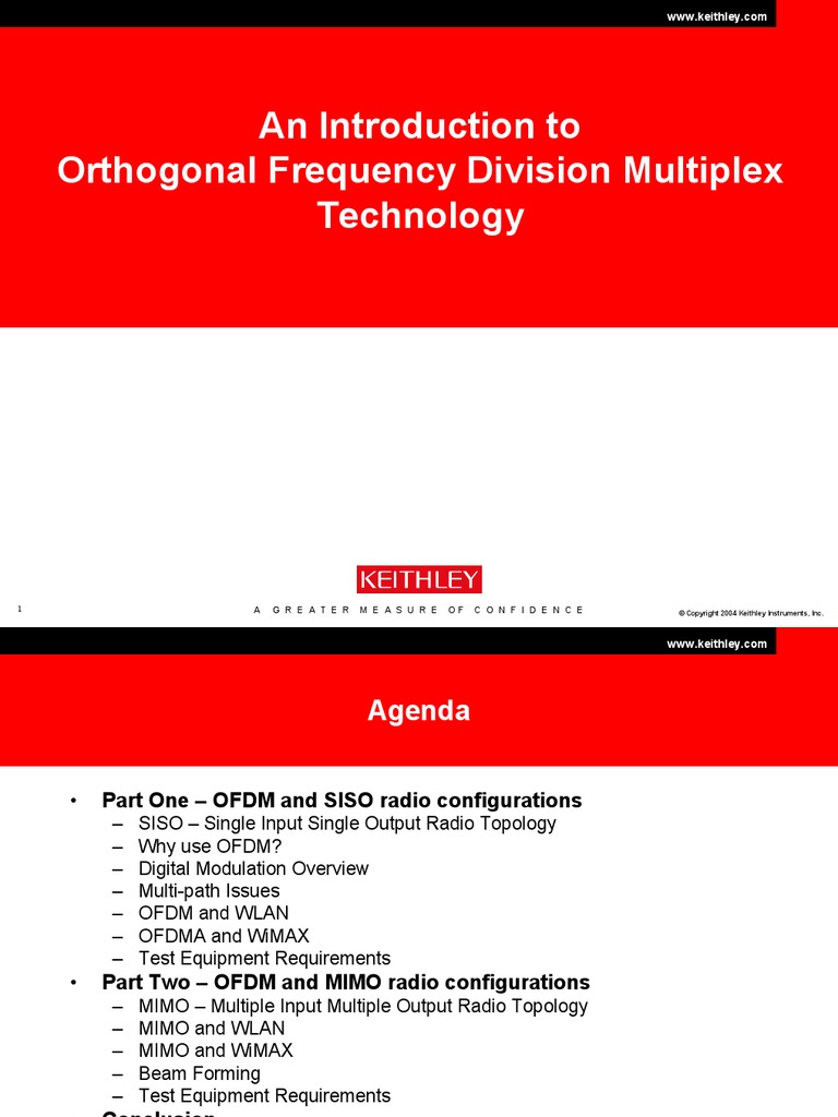 Introduction Orthogonal Frequency Division Multiplex | PDF | Orthogonal ...