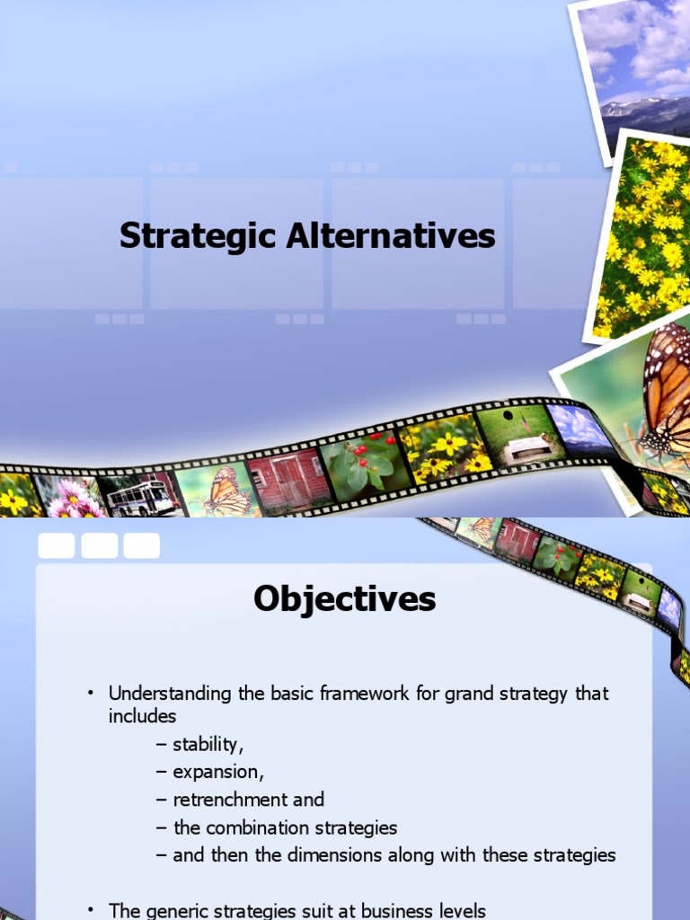 Strategic Alternatives | PDF | Strategic Management | Mergers And ...