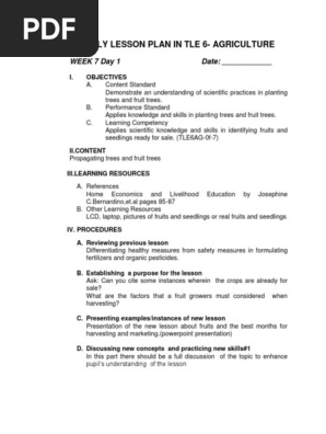 Grade 6 DLP_TLE_Agriculture - Week 7