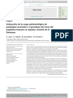 Estimación de La Carga Epidemiológica de Patologías Asociadas A 9 Genotipos Del Virus Del Papiloma Humano en España - Revisión de La Literatura