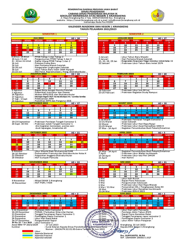 Kalender Akademik 2022 2023 Pdf