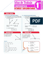 Angulos Complementarios y Suplementarios para Primer Grado de Secundaria