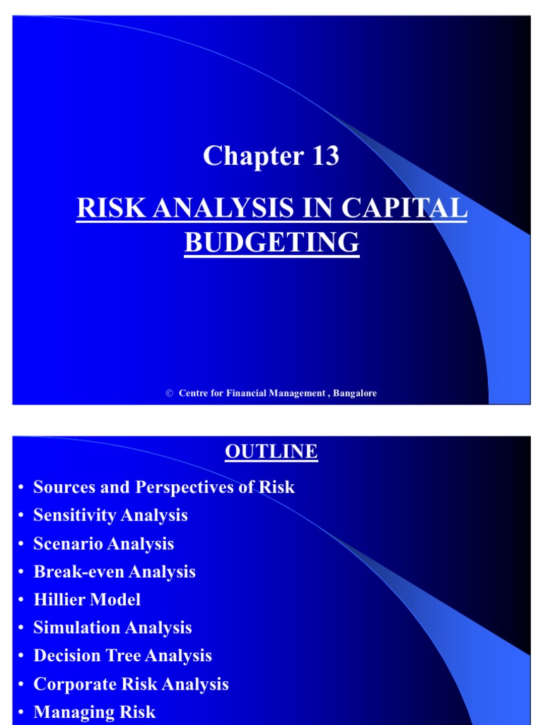 Chapter 13 Risk Analysis in Capital Budgeting | PDF