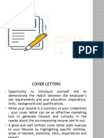 Cover Letter and Resume Tips