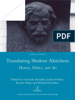 Translating Sholem Aleichem - History, Politics, and Art