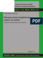 Perspectivas Lingüísticas Sobre El Refrán: Studien Zur Romanischen Sprachwissenschaft Und Interkulturellen Kommunikation