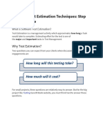 Software Test Estimation Techniques