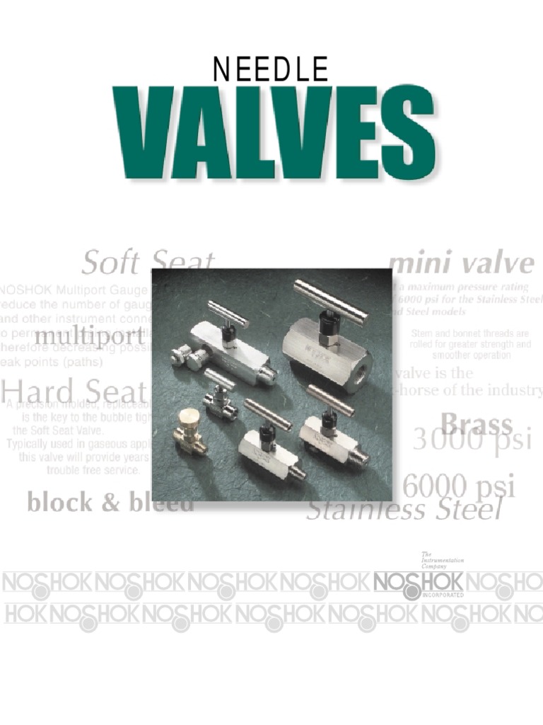 Needle Valve Catalog PDF Valve Pressure Measurement