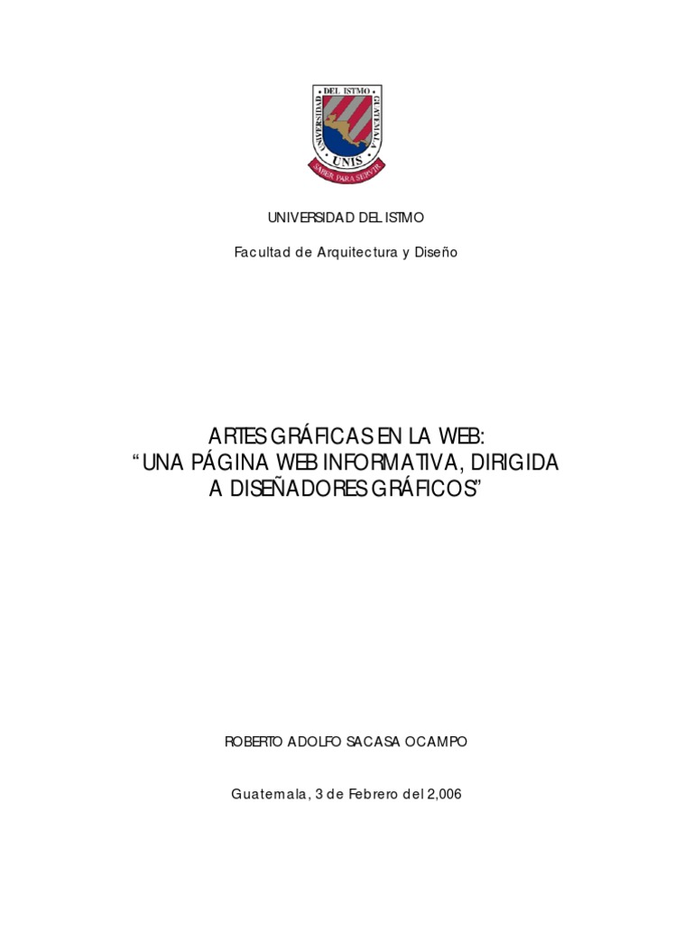 Artes gr ficas en la web una p gina web informativa dirigida a