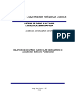 Relatório de Estágio sobre Interdisciplinaridade e PPP