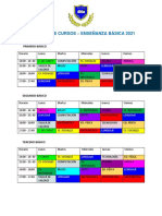 Horarios Colegio 4to Basico Clarita.