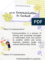 Nature and Elements of Communication